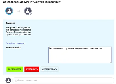 Дексика: Согласование документов (dexika.contract) - решение для Битрикс
