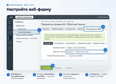 Интеграция amoCRM с веб-формами сайта (keyclient.formsync) - решение для Битрикс