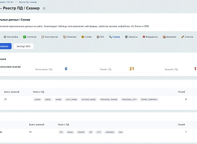 SenDev: 152-ФЗ Персональные данные (sendev.personaldata) - решение для Битрикс