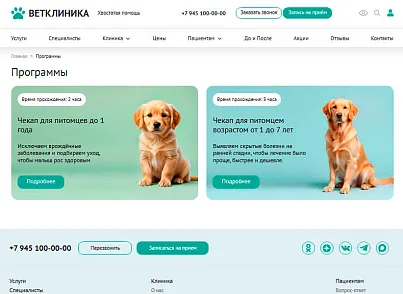 ZEBRA.VET – Ветеринарная клиника (webstudiosamovar.veterinary) - решение для Битрикс