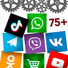 Кнопки на чаты и группы социальных сетей: ВКонтакте, Telegram, WhatsApp, Viber, Одноклассники... (niges.scbtns) - рішення на Бітрікс