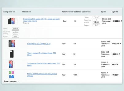 INRAISE: Торгові пропозиції з комплектами (inraise.offersets) - рішення на Бітрікс