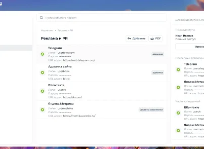 TANAiS.WEB: Парольный менеджер (tanais.seckeep) - рішення на Бітрікс