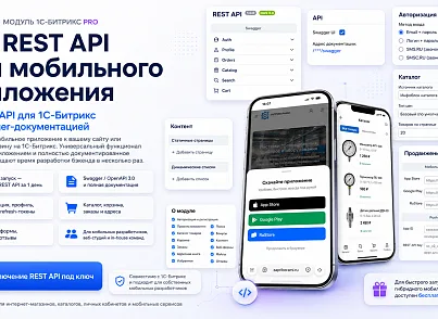 Мобильное приложение PRO (sibcode.mobileapi) - рішення на Бітрікс