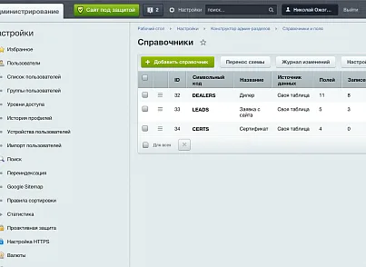 Конструктор админ-разделов: CRUD-интерфейсы по описанию сущности (ozhogov.adminkit) - рішення на Бітрікс