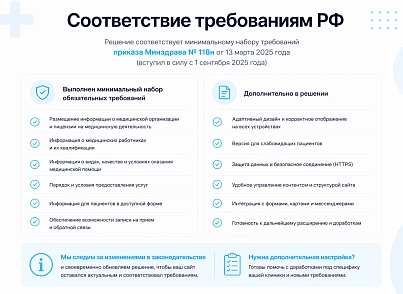 ProtoCorp.Медицина - веб-сайт медцентра с каталогом товаров (protobyte.med) - решение для Битрикс