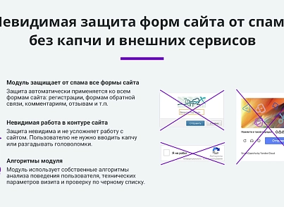 Защита форм сайта от спама без CAPTCHA (arturgolubev.antispam) - рішення на Бітрікс