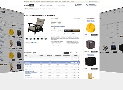CasaPRO: меблі для дому, готелів, барів, ресторанів, HoReCa (redsign.profurniture) - рішення на Бітрікс