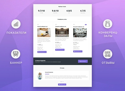 ВебПростор: Готовый одностраничный сайт - Отель (webprostor.hotel) - рішення на Бітрікс