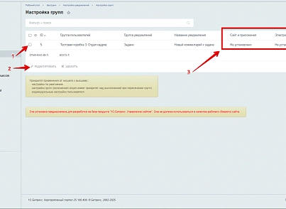 Налаштування повідомлень (bestrank.notifyconfig) - рішення на Бітрікс