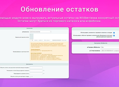 Інтеграція з Wildberries через API: товари, ціни та залишки (webprostor.wildberries) - рішення на Бітрікс