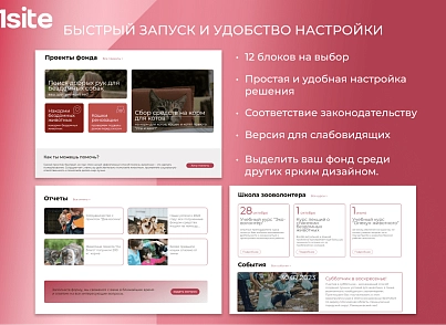 1Site.NKO - Сайт некомерційної організації, благодійного фонду (onesite.nko) - рішення на Бітрікс