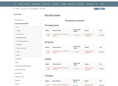 SIMAI: Сайт спортивної школи – адаптивний з версією для людей з вадами зору (simai.sportschool) - рішення на Бітрікс