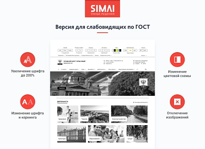SIMAI-SF4: Сайт муниципального образования -города, поселения, адаптивный с версией для слабовидящих (simai.sf4gorod) - рішення на Бітрікс