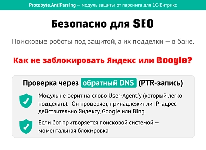 Защита от парсинга (protobyte.antiparsing) - решение для Битрикс