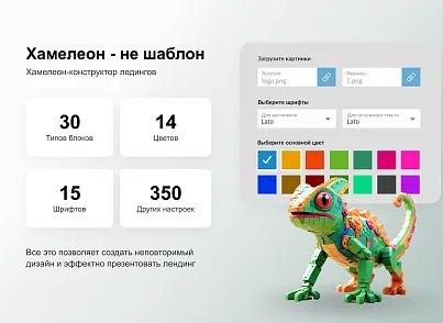 ХАМЕЛЕОН - 999 в 1. Безлімітний конструктор лендингів з кошиком та функціями для «автоворонок» (concept.hameleon) - рішення на Бітрікс