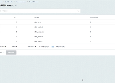 Источники заказов (blackbutterfly.ordersource) - рішення на Бітрікс
