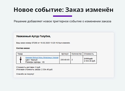 Расширенные письма заказов (arturgolubev.orderletters) - рішення на Бітрікс