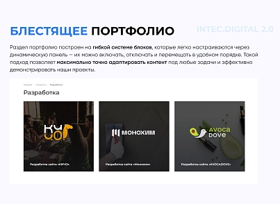 INTEC.Digital 2.0 - спеціалізований сайт для веб-студій, інтернет-агентств та digital-компаній (intec.digital2) - рішення на Бітрікс