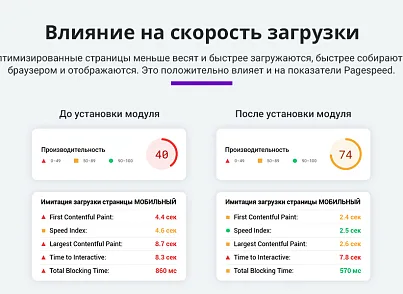 Прискорення завантаження сайту + оптимізація для Google PageSpeed (webp, js, css, зображення, зображення) (arturgolubev.cssinliner) - рішення на Бітрікс