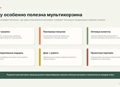 BUSSOL: Мультикорзина — несколько корзин для интернет-магазина (bussol.multicorzine2) - рішення на Бітрікс