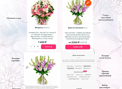 Florist: доставка квітів, подарунків, магазин квіти на Старті (webstudiosamovar.kodveri2) - рішення на Бітрікс