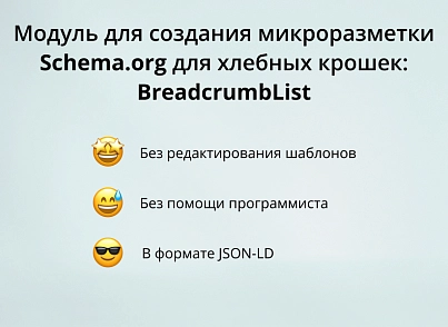Модуль для створення мікророзмітки Schema.org/BreadcrumbList на сайті на CMS 1С-Бітрікс (inraise.breadcrumblist) - рішення на Бітрікс