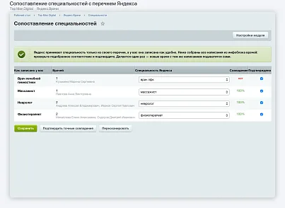 Top Man Digital: фид Яндекс.Врачи для Яндекс Вебмастера (topman.yfdoctors) - рішення на Бітрікс