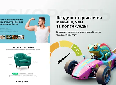 ХАМЕЛЕОН - 999 в 1. Безлімітний конструктор лендингів з кошиком та функціями для «автоворонок» (concept.hameleon) - рішення на Бітрікс