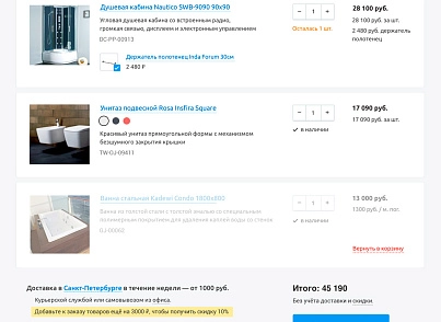 Блискавка. Кошик (techdir.basket) - рішення на Бітрікс